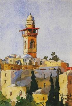 Jerusalem, Omar-Eben-Chatab Mosque Artwork by Bartle Kleber