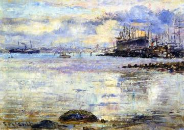 Harmony in Blue, Williamstown Artwork by Frederick McCubbin