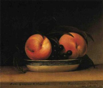 Fox Grapes and Peaches Artwork by Raphaelle Peale