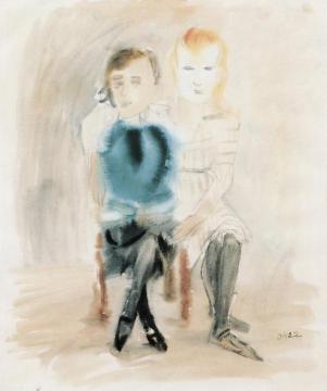 Two Girls Artwork by Otto Dix