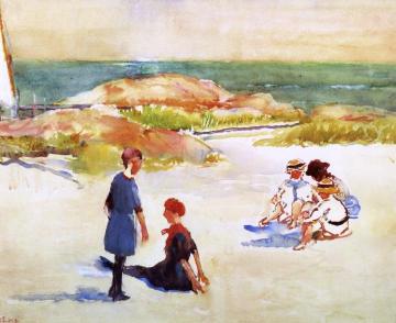 Seaside Play Artwork by Annie G. Sykes
