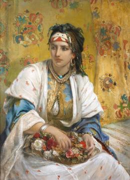 An Oriental Beauty Artwork by Jean-François Portaels