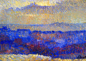 Sun behind the Clouds Artwork by Louis Hayet