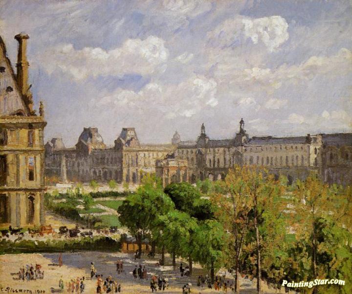 Place du Carrousel, the Tuileries Gardens Artwork by Camille Pissarro