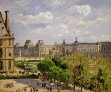 Place du Carrousel, the Tuileries Gardens Artwork by Camille Pissarro