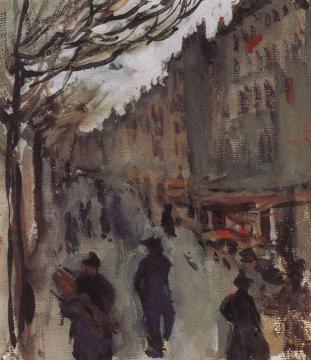 Boulevard in Paris Artwork by Zinaida Serebriakova