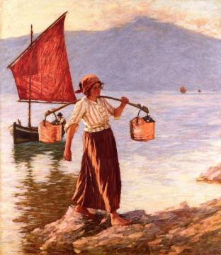 Fetching Water from Lake Garda Artwork by Henry la Thangue