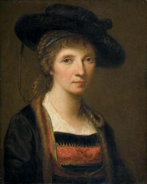 Self portrait Artwork by Angelica Kauffmann