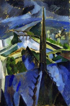 The Spire of Notre-Dame Artwork by Robert Delaunay