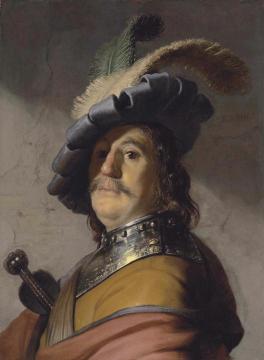 Man in a gorget and a cap Artwork by Rembrandt van Rijn