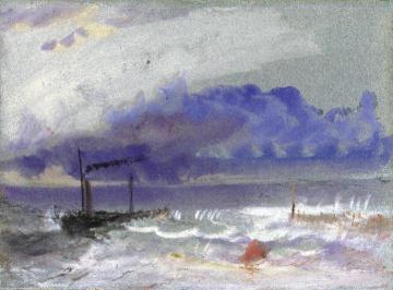 Off Yarmouth - A Steamship Off The Coast In Rough Weather Artwork by Joseph Mallord William Turner