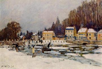 The Blocked Seine at Port-Marly Artwork by Alfred Sisley