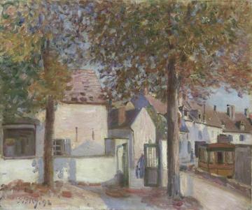 Moret-sur-Loing (Rue de Fosses) Artwork by Alfred Sisley