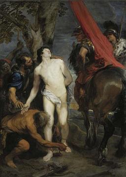 Saint Sebastian Bound For Martydom Artwork by Anthony van Dyck