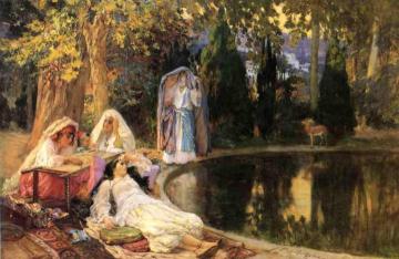 In the Garden at Mustapha Artwork by Frederick Arthur Bridgman
