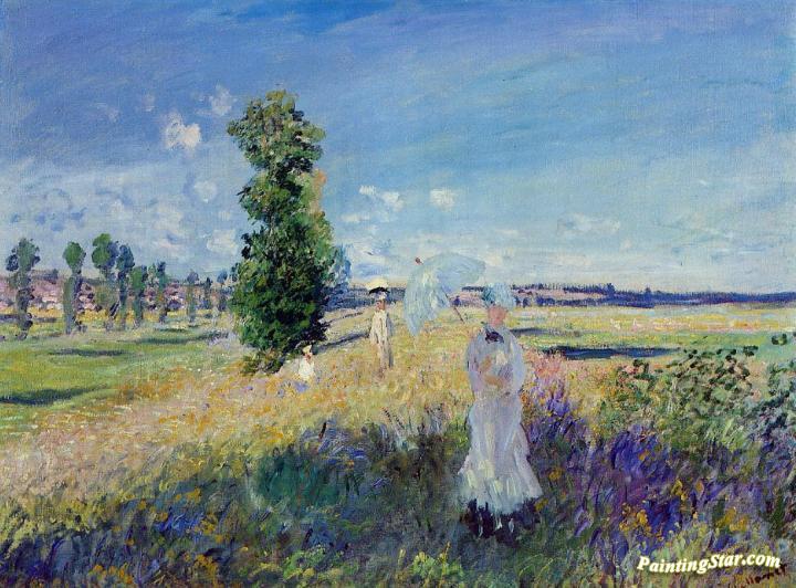 The Walk, Argenteuil Artwork by Claude Oscar Monet
