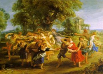 A Peasant Dance Artwork by Peter Paul Rubens