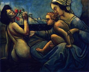 Madonna And Child With Nude Artwork by Francis Picabia
