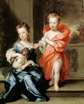 Portrait of Children Artwork by Sir Godfrey Kneller
