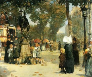 Paris Street Scene Artwork by Frederick Childe Hassam