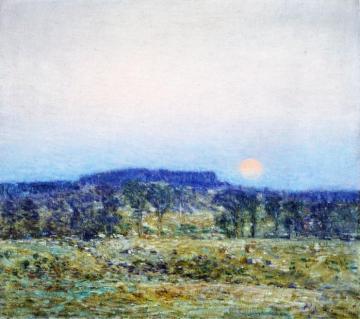 September Moonrise Artwork by Frederick Childe Hassam
