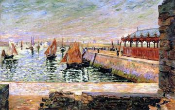 The Fish Market, Port-en-Bessin Artwork by Paul Signac
