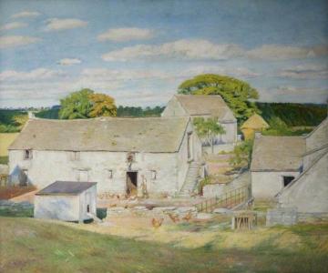 Oakridge Farm, Late Summer Artwork by William Rothenstein