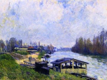 The Billancourt Wash House Artwork by Alfred Sisley