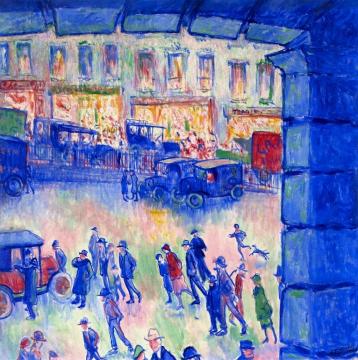 La Cour de Rome et la Gare Sant-Lazare Artwork by Theodore Earl Butler