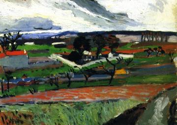 Landscape in the Ile-de-France Artwork by Andre Derain