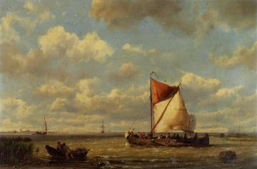 Shipping In A Calm On The Zuyder Zee Artwork by Hermanus Koekkoek The Elder