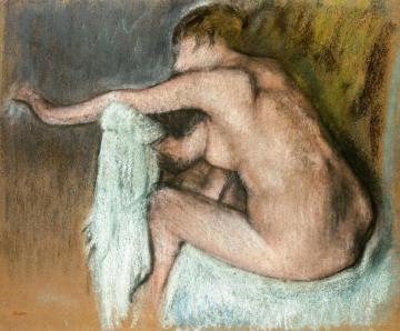 Woman Drying Her Arms Artwork by Edgar Degas