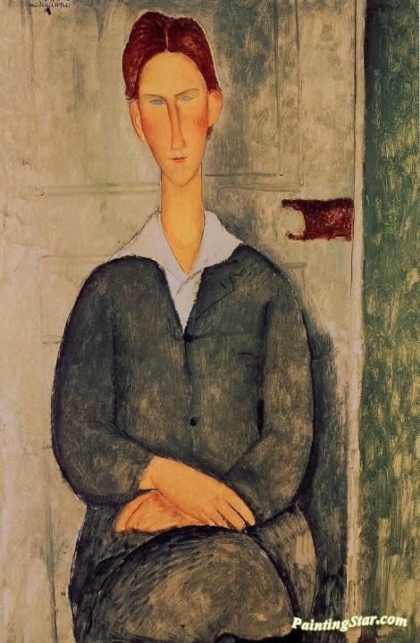 Giovanotto dai Capelli Rosse Artwork by Amedeo Modigliani