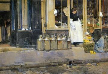 La Bouquetiere Et La Latiere Artwork by Frederick Childe Hassam