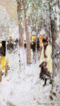 Paris in Winter Artwork by Frederick Childe Hassam