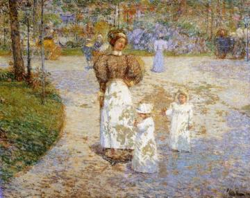 Spring in Central Park Artwork by Frederick Childe Hassam