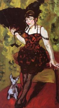 Elisabeth mit Straussenfacher Artwork by Georg Tappert