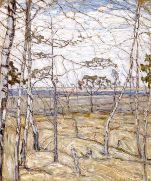 Birches Artwork by Abraham A. Manievich
