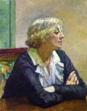 Maria Van Rysselberghe with Crossed Arms Artwork by Theo van Rysselberghe