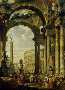 Roman Capriccio Artwork by Giovanni Paolo Pannini
