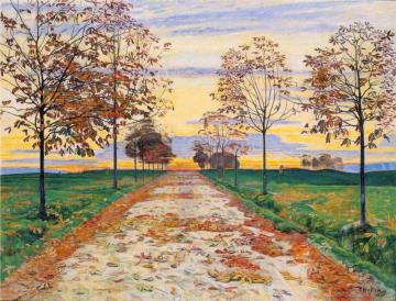Autumn Evening Artwork by Ferdinand Hodler
