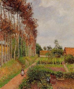 The Steading of the Auberge Ango, Varengeville Artwork by Camille Pissarro