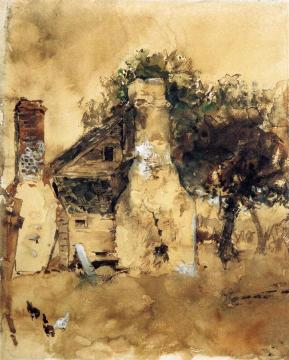 Old Powhatan Chimney Artwork by Robert Frederick Blum