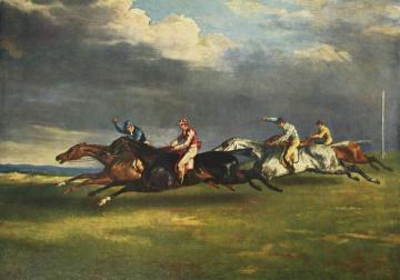 The 1821 Derby at Epsom Artwork by Thèodore Gèricault