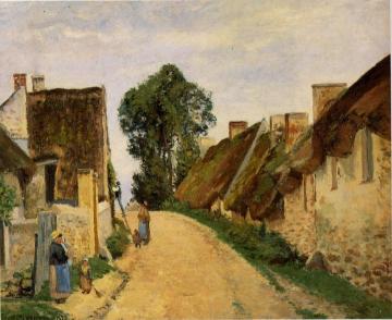 Village Street, Auvers-sur-Oise Artwork by Camille Pissarro
