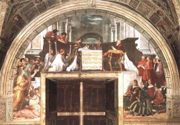 The Mass at Bolsena (Stanza di Eliodoro) Artwork by Raphael