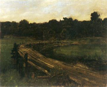 Bridge in Ferch Artwork by Carl Eduard Schuch