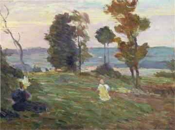Mother and child in the fields Artwork by Henri Lebasque