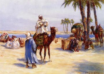 Travelers Near Cairo Artwork by Louis Comfort Tiffany