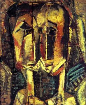 Cubist Two Heads Artwork by Alfred Henry Maurer